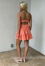 Blake Ruched Twist Front Bodice Mini Dress