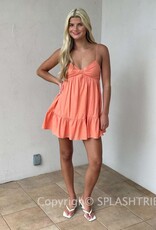 Blake Ruched Twist Front Bodice Mini Dress