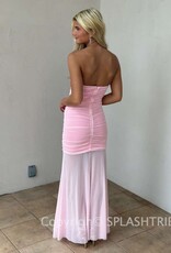 Maddie Strapless Sheer Maxi Dress