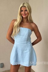 Ashlin Linen Strapless Mini Dress