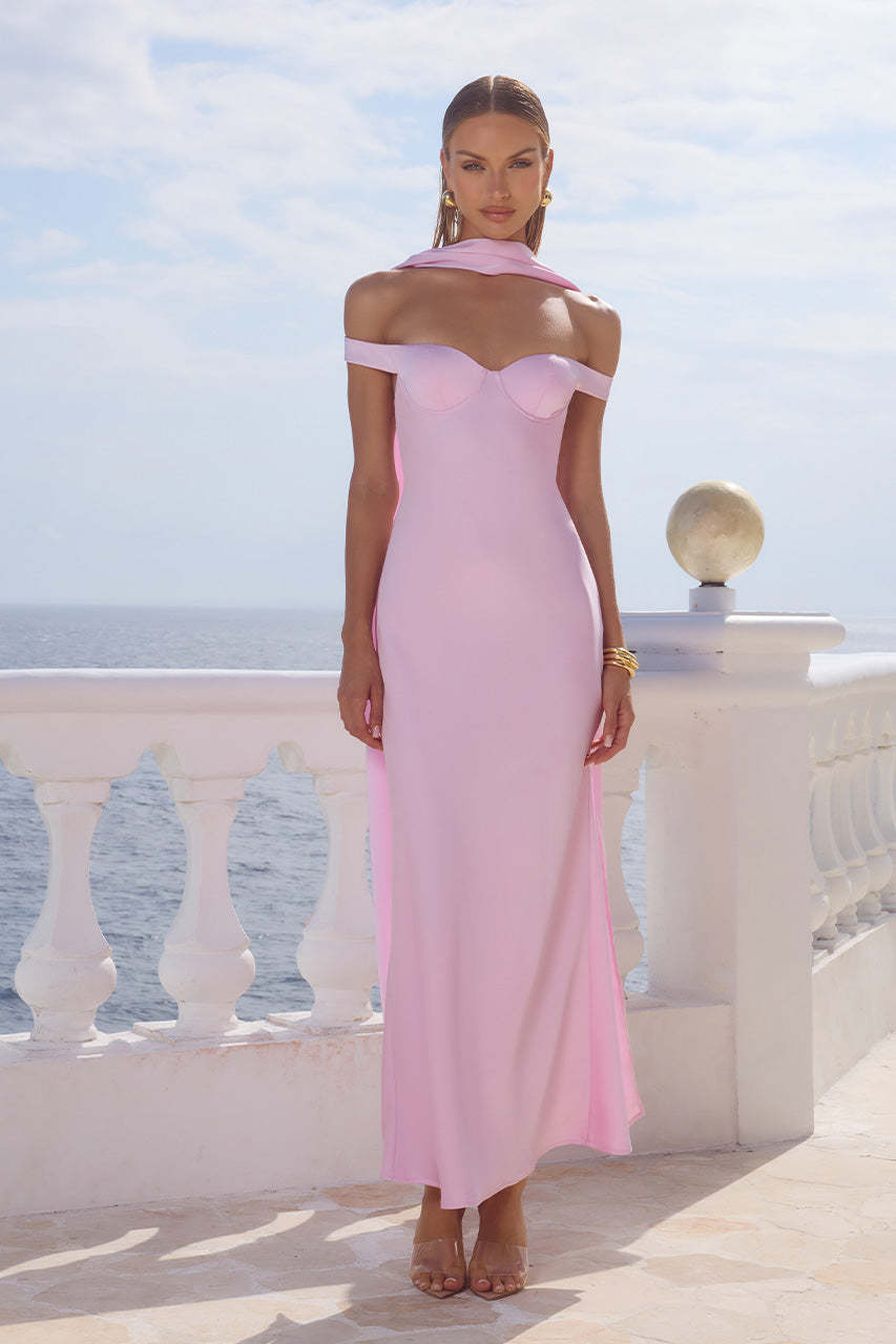 rafferty off-the-shoulder maxi dress rafferty off-the-shoulder maxi dress Elegant Off-the-Shoulder Maxi Dress XS  / 2 / Navy