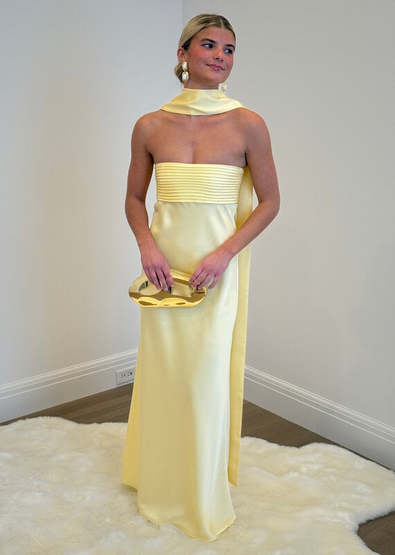 Elsa Strapless Scarf Maxi Dress