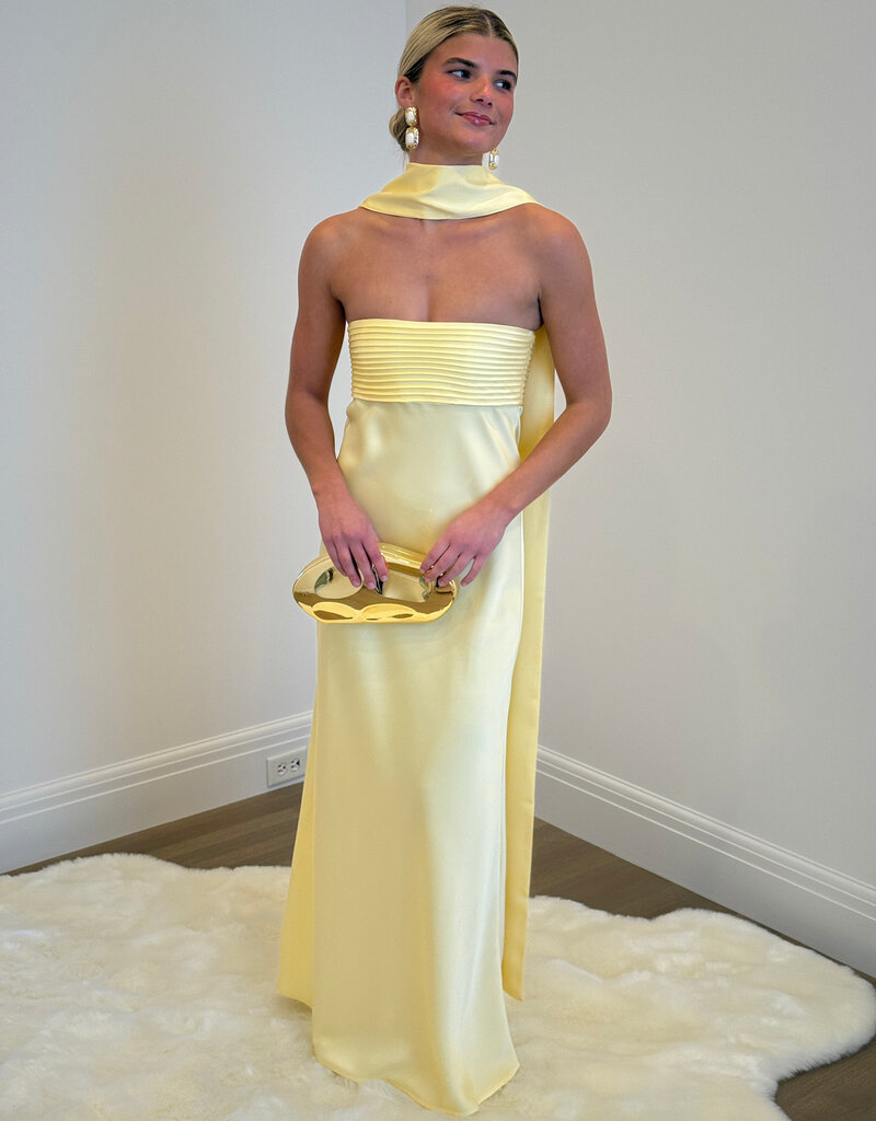 Elsa Strapless Scarf Maxi Dress