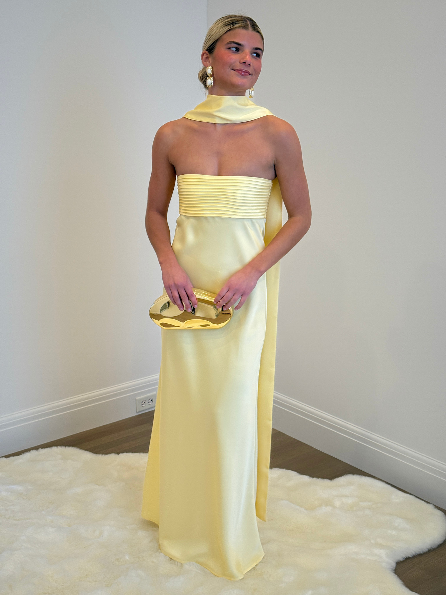 Elsa Strapless Scarf Maxi Dress - SPLASH Elsa Strapless Scarf Maxi Dress - SPLASH