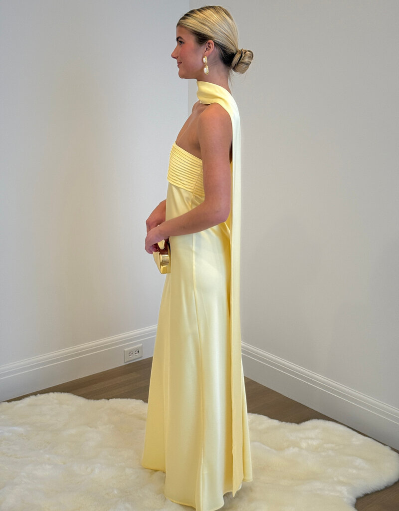 Elsa Strapless Scarf Maxi Dress
