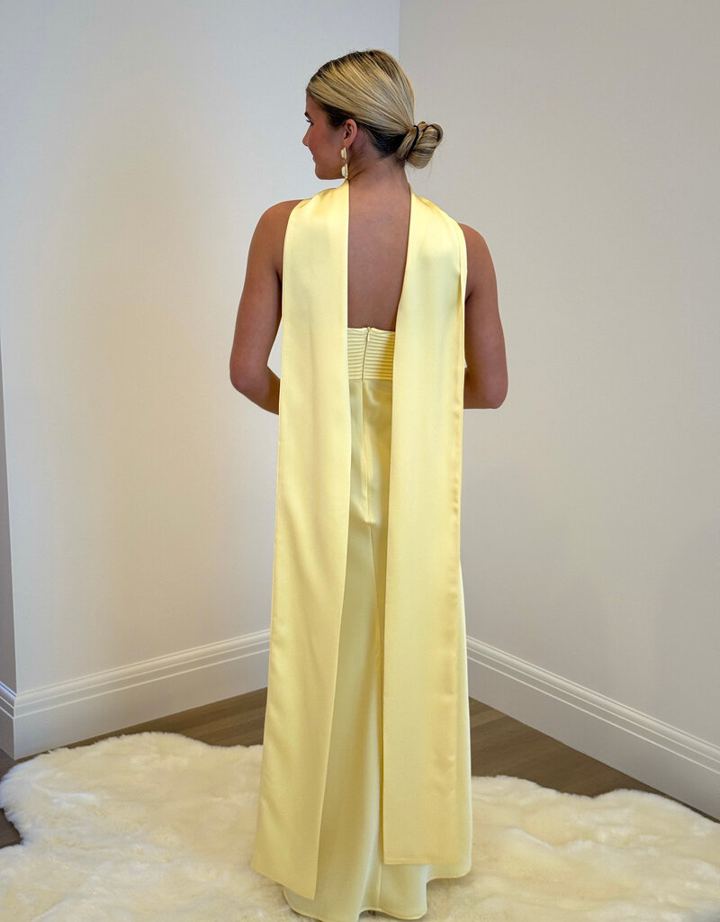 Elsa Strapless Scarf Maxi Dress