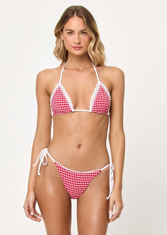 L Space Samba Gingham Bikini Top