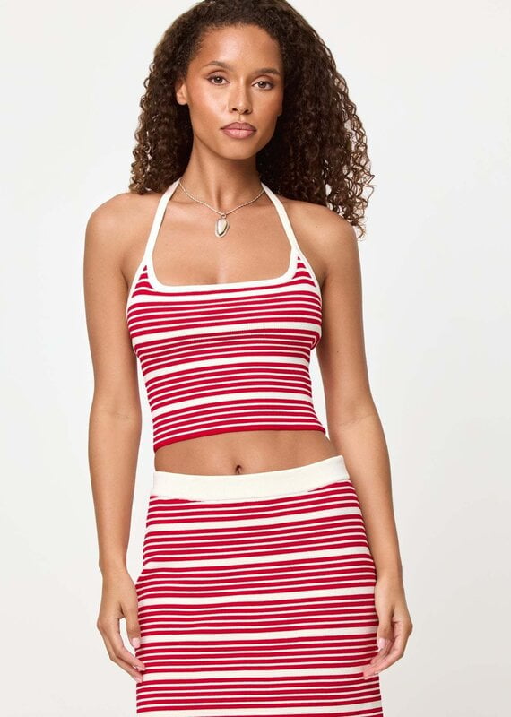 L Space Positano Striped Halter Top