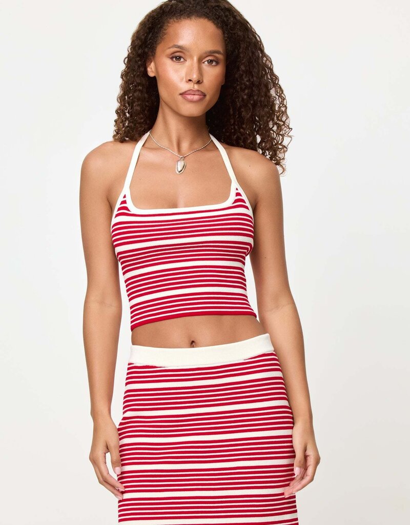 L Space Positano Striped Halter Top