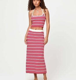 L Space Ravello Striped Midi Skirt