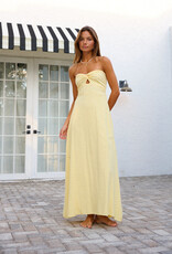 Catalaya Twist Front Strapless Maxi Dress