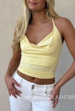 Core Cowl Neck Halter Top