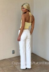 Low Rise Double Button Waistband Flare Jeans