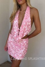 Megan Ann Sequin Halter Mini Skirt Set