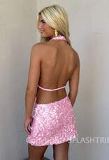 Megan Ann Sequin Halter Mini Skirt Set