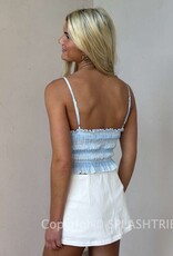 Tiny Stripe Smocked Body Top