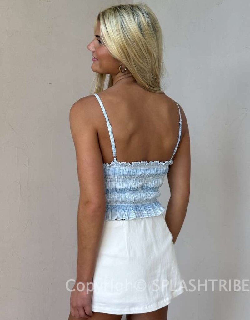 Tiny Stripe Smocked Body Top