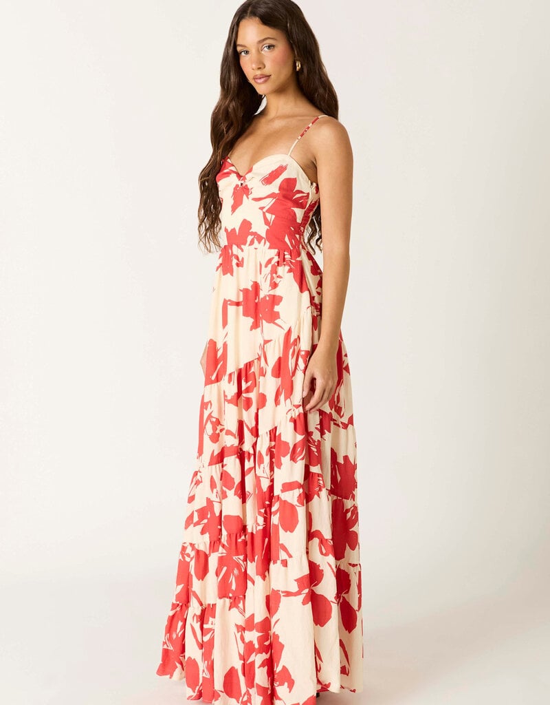 Cami Strap Tiered Floral Maxi Dress