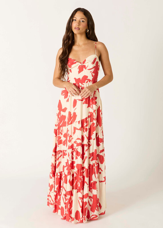 Cami Strap Tiered Floral Maxi Dress
