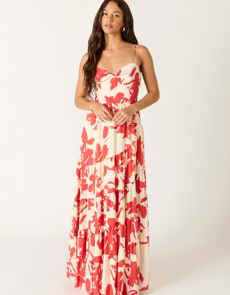 Cami Strap Tiered Floral Maxi Dress