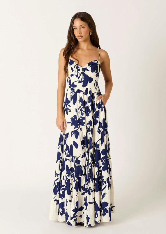 Cami Strap Tiered Floral Maxi Dress