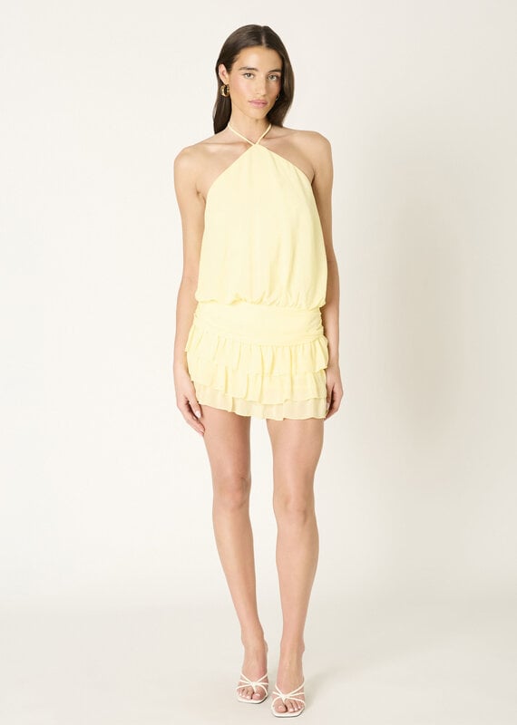Tiered Ruffle Skirt Romper Mini Dress