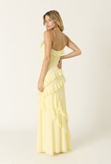 Eva Chiffon Cami Strap Ruffle Maxi Dress