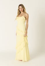 Eva Chiffon Cami Strap Ruffle Maxi Dress