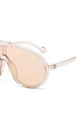 Oversized Frame Sunglasses Champagne