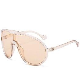 Oversized Frame Sunglasses Champagne