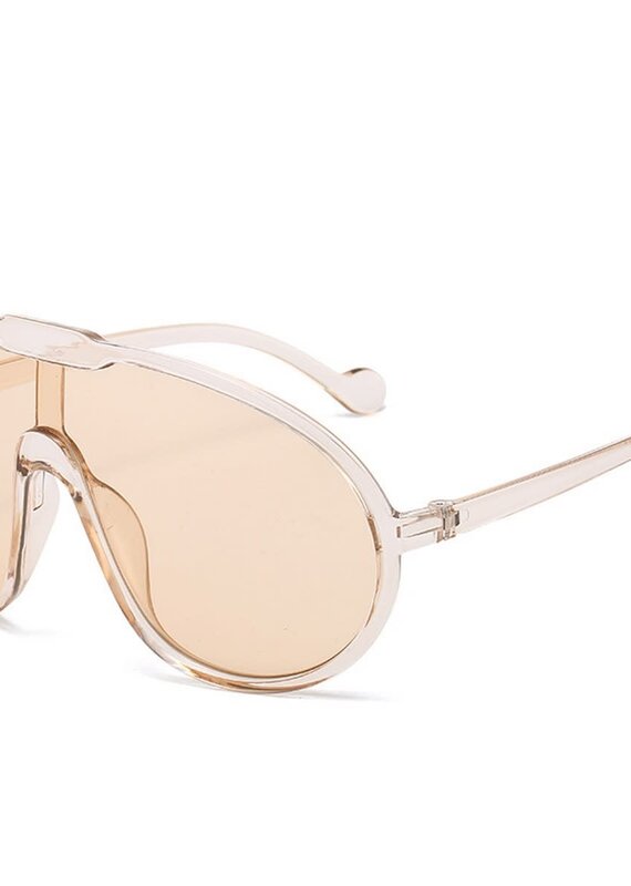 Oversized Frame Sunglasses Champagne