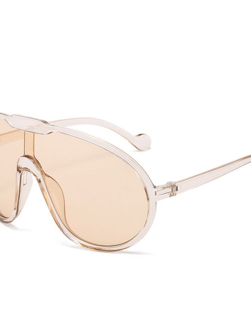 Oversized Frame Sunglasses Champagne