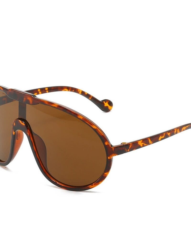 Oversized Frame Sunglasses Leopard