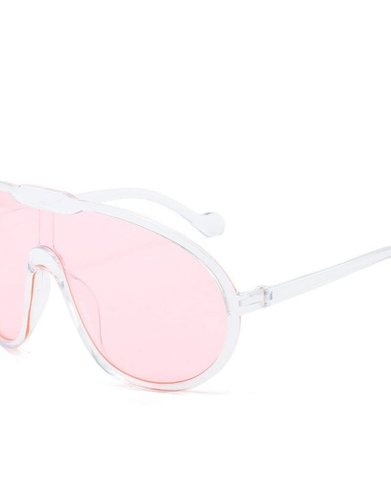 Oversized Frame Sunglasses White