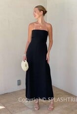 Marisa Linen Strapless Maxi Dress