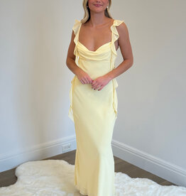 Jinea Chiffon Frill Maxi Dress
