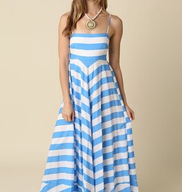 Audrey Cami Strap Striped Maxi Dress