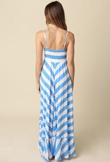 Audrey Cami Strap Striped Maxi Dress