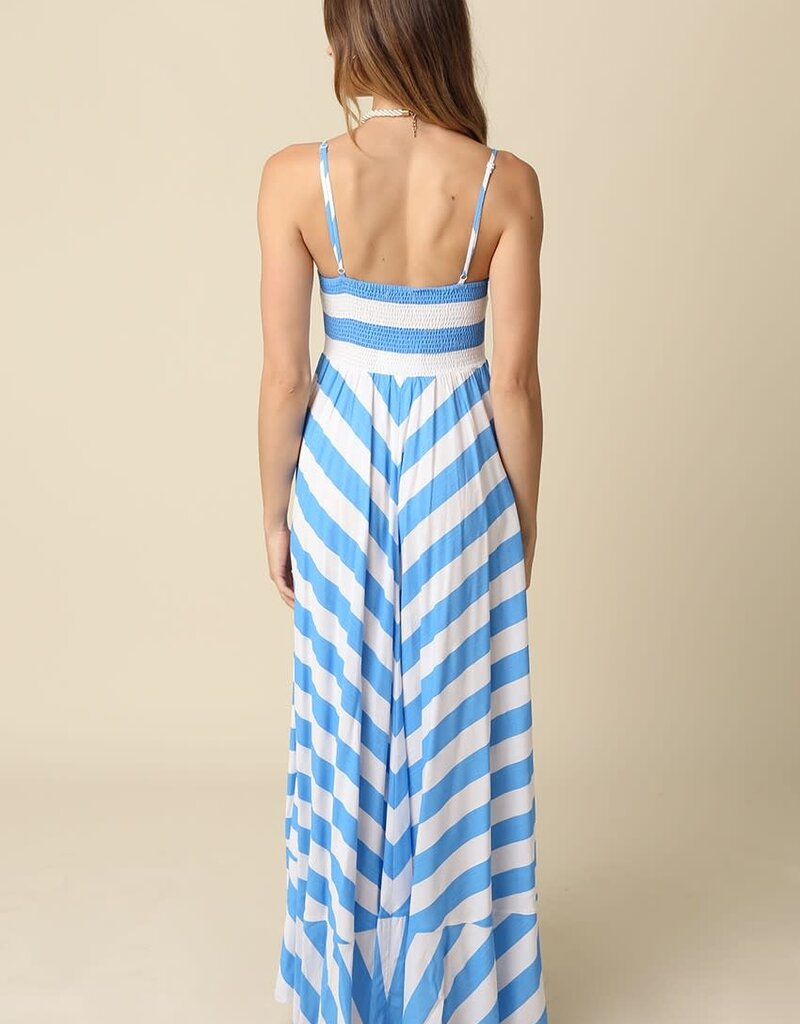 Audrey Cami Strap Striped Maxi Dress