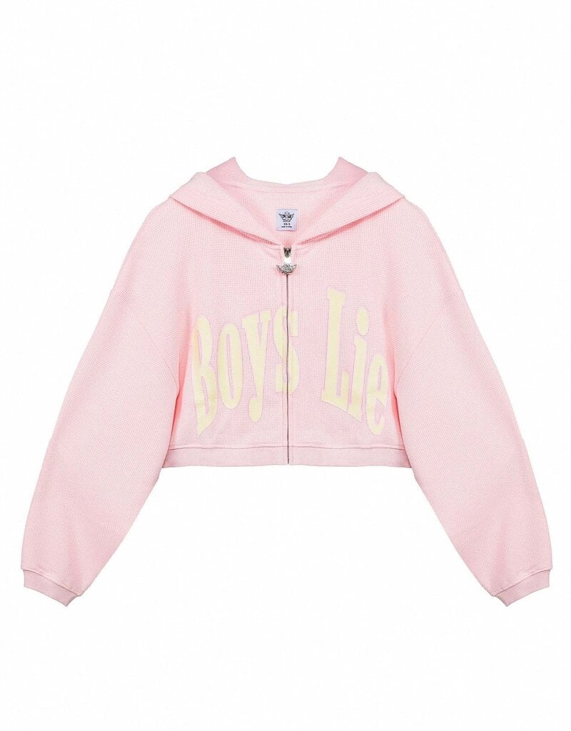 Boys Lie All Star Alex Cropped Zip Up Hoodie