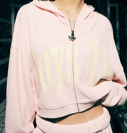Boys Lie All Star Alex Cropped Zip Up Hoodie