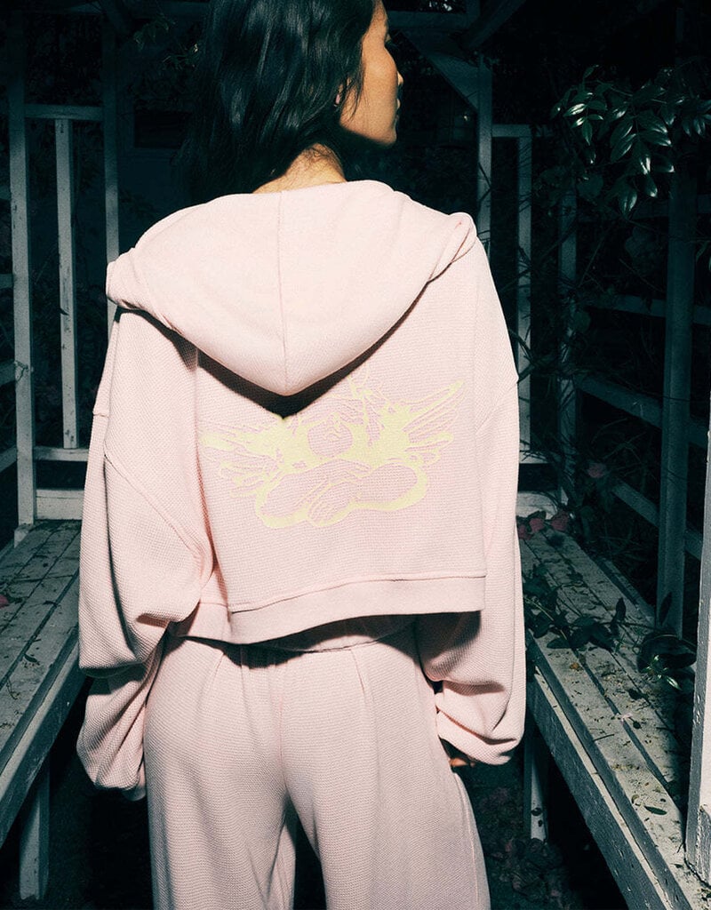Boys Lie All Star Alex Cropped Zip Up Hoodie