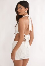 Monika Knit Sequin Halter Crop Top