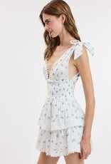 Thick Tie Strap Tiered Mini Dress