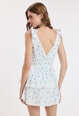 Thick Tie Strap Tiered Mini Dress