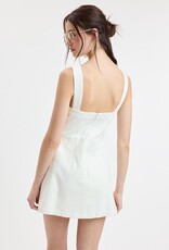 Corson Slit Side Denim Skort Mini Dress