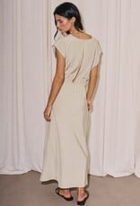 Twist Front Cutout Midi Dress