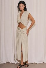 Twist Front Cutout Midi Dress