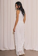 Linen Lace Trim Pants
