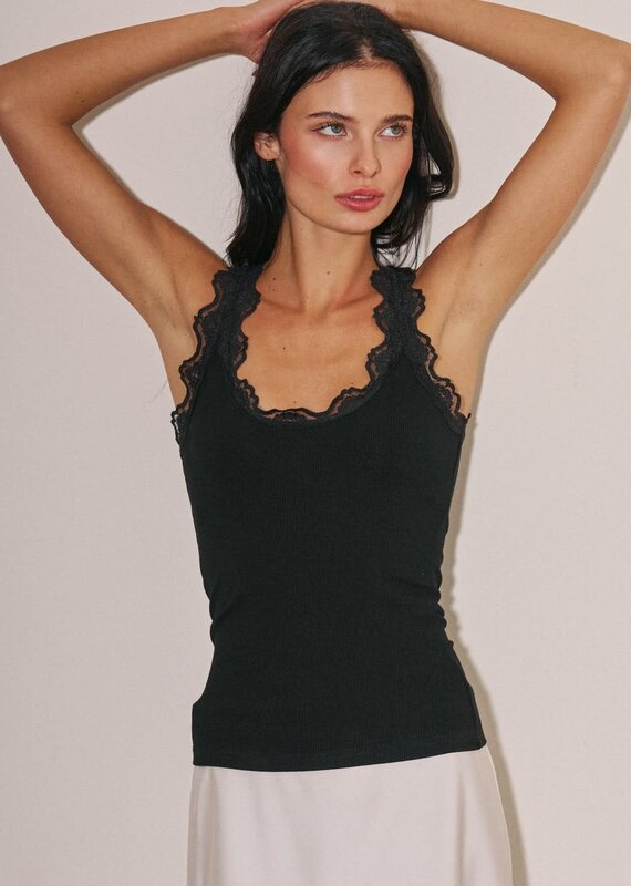 Lace Trim Tank Top